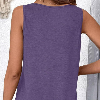 👚Damska koszulka bez rękawów z dekoltem w serek