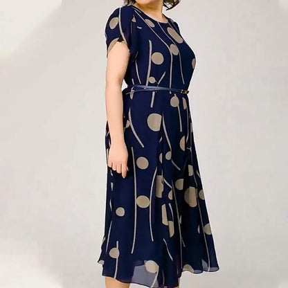 ✨Modna sukienka w duże kropki plus size