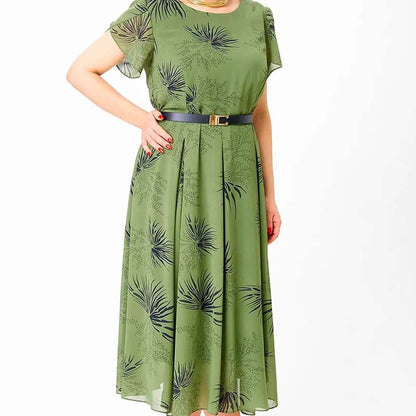 🔥 Sukienka o kroju litery A z paskiem | Sukienka w kwiatowym i letnim stylu