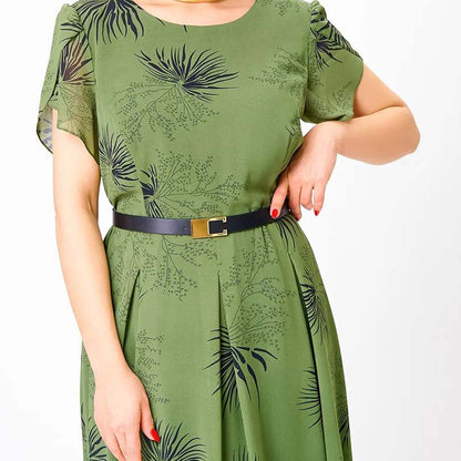 🔥 Sukienka o kroju litery A z paskiem | Sukienka w kwiatowym i letnim stylu