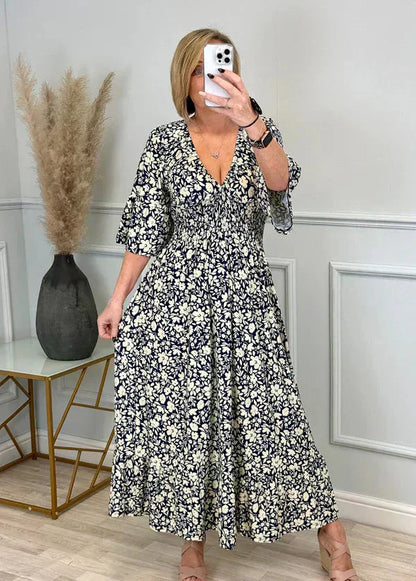 💥🔥Plisowana sukienka z wzorem w panterkę