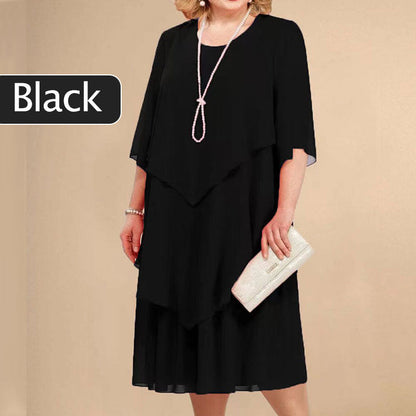 💖Sukienka midi w dużym rozmiarze