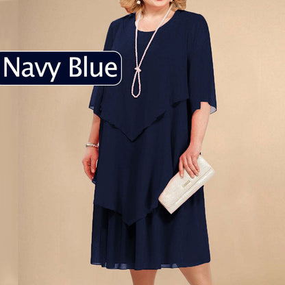 💖Sukienka midi w dużym rozmiarze