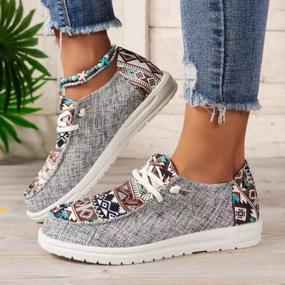 🥿Damskie, codzienne, płócienne buty w etnicznym wzorze