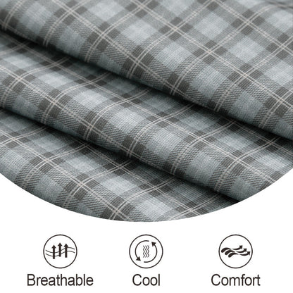 🍃Męska koszula w kratę, casual, z krótkim rękawem