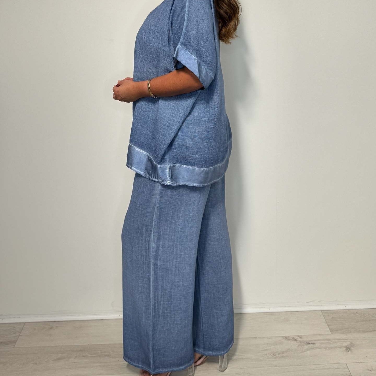 🌷💗Swobodny dwuczęściowy zestaw z dekoltem w kształcie litery V