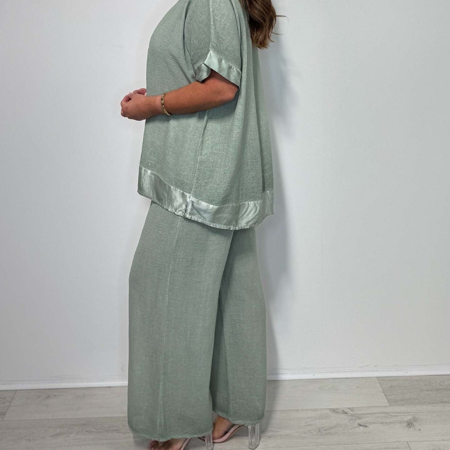 🌷💗Swobodny dwuczęściowy zestaw z dekoltem w kształcie litery V