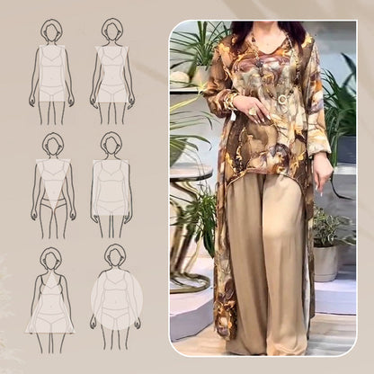 ❤️Dwuczęściowy komplet damski z modnym nadrukiem na górze i spodniach