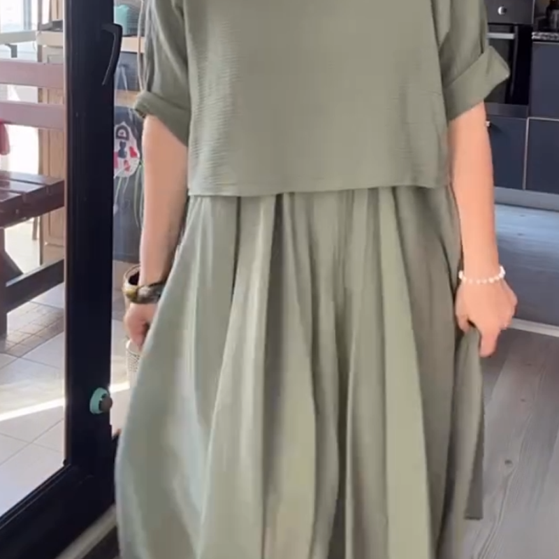 【S-5XL】👗Komplet spódnicy w jednolitym kolorze