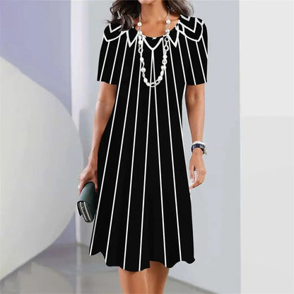 Sukienka midi damska o kroju litery A