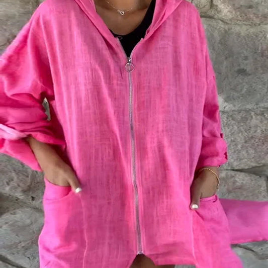 🧥 Damska lekka kurtka z kapturem