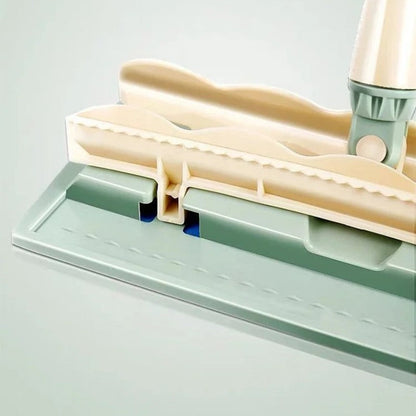 Duży płaski mop z prętem ze stali nierdzewnej