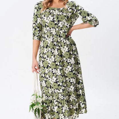 🔥Casualowe sukienki damskie z półrękawkiem w kwiaty