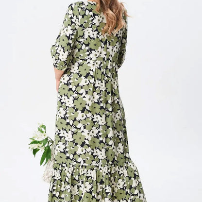 🔥Casualowe sukienki damskie z półrękawkiem w kwiaty