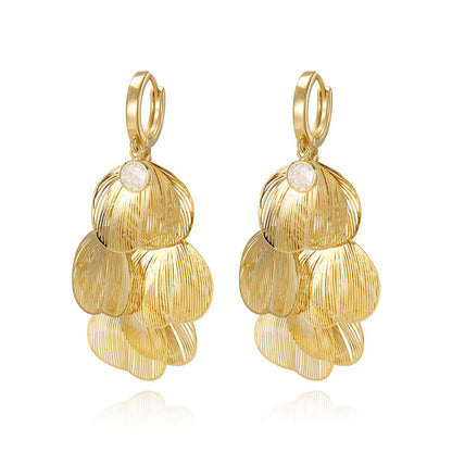 🍀Kolczyki damskie z zawieszką w kształcie liścia