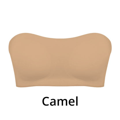 🔥👙Biustonosz damski bez ramiączek, antypoślizgowy, z zapięciem krzyżowym z boku