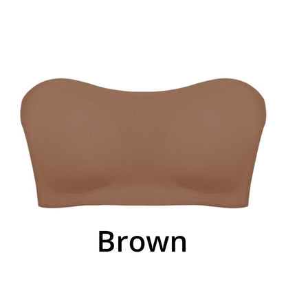 🔥👙Biustonosz damski bez ramiączek, antypoślizgowy, z zapięciem krzyżowym z boku