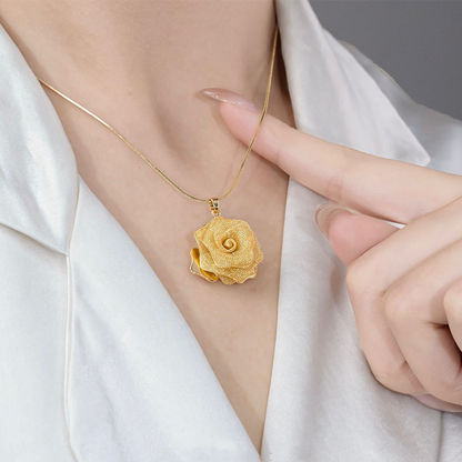 🌹Lekki i luksusowy naszyjnik z różą
