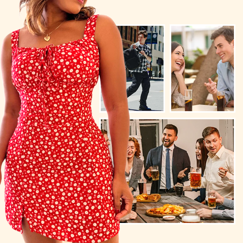 🌸Mini sukienka z kwiatowym nadrukiem i ramiączkami spaghetti