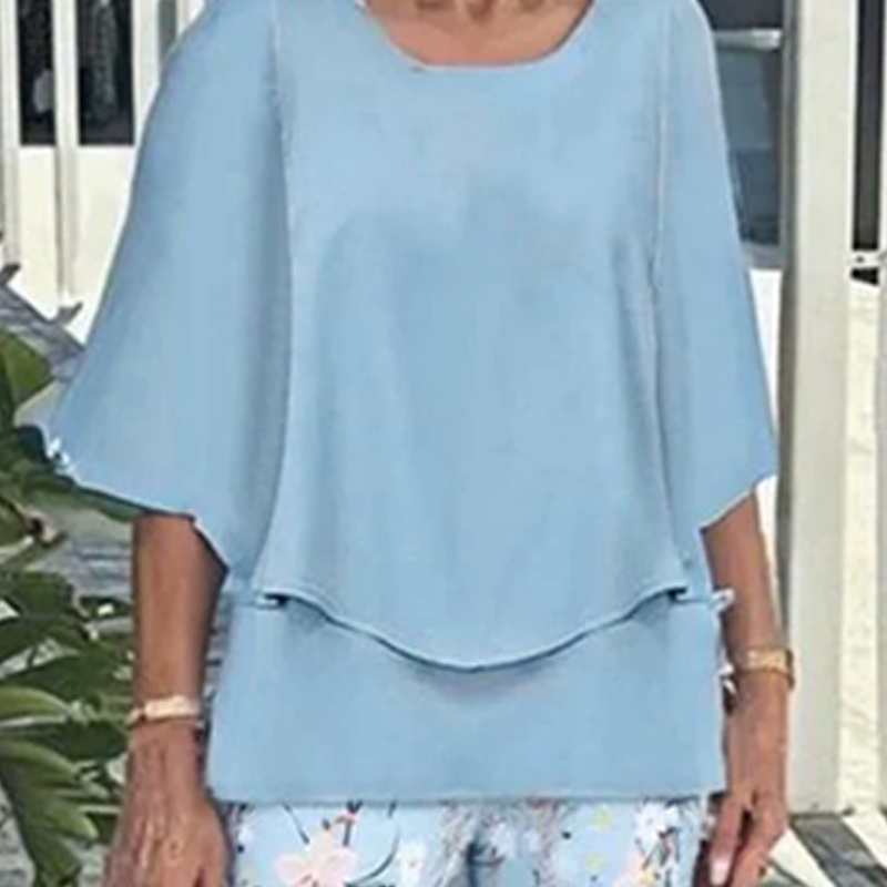 💐Zestaw spodni z nadrukiem i topu z okrągłym dekoltem