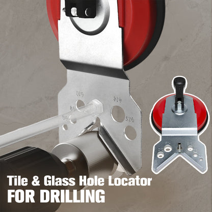Lokalizator otworów w płytkach i szkle do wiercenia