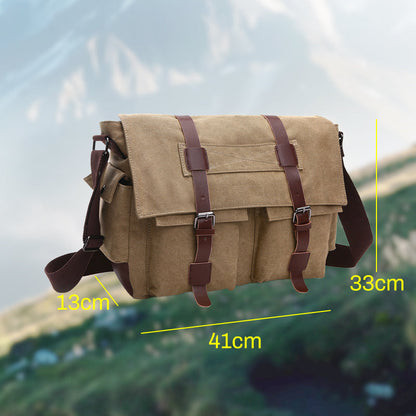 Męska płócienna torba na ramię o dużej pojemności