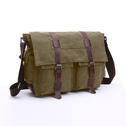 Męska płócienna torba na ramię o dużej pojemności