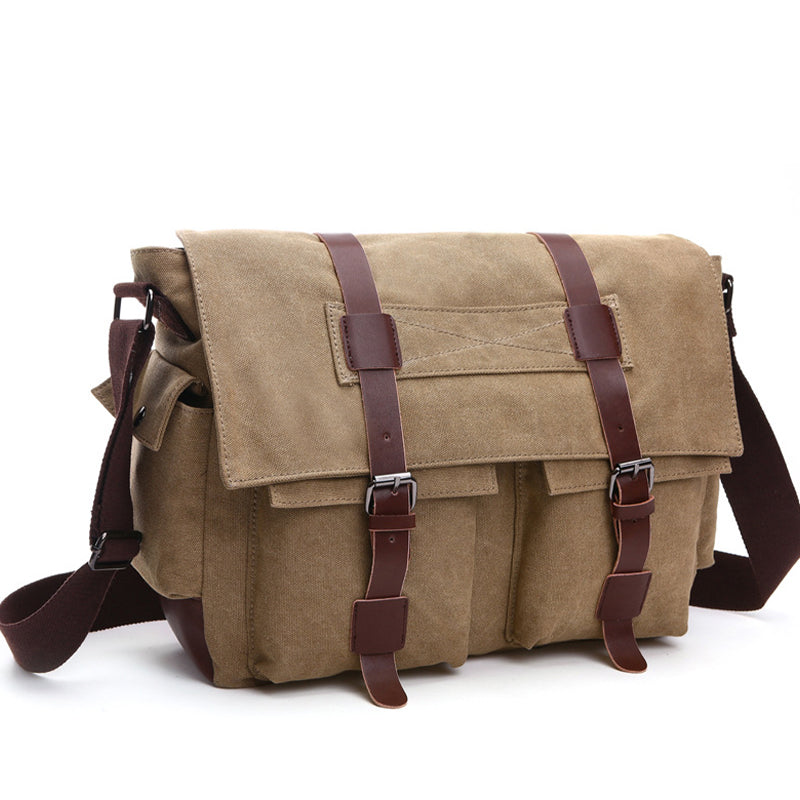 Męska płócienna torba na ramię o dużej pojemności