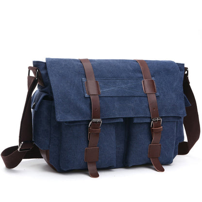 Męska płócienna torba na ramię o dużej pojemności