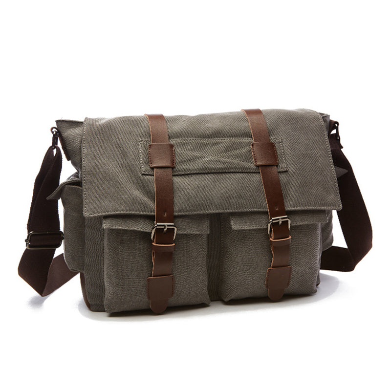 Męska płócienna torba na ramię o dużej pojemności