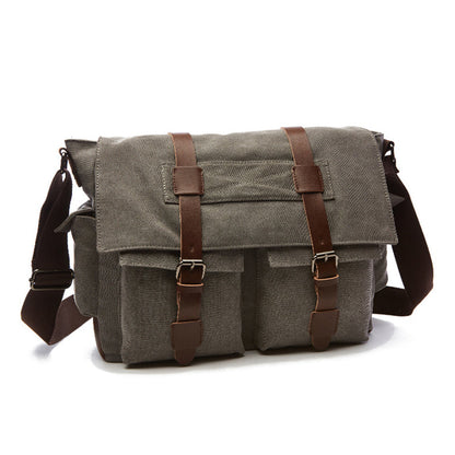 Męska płócienna torba na ramię o dużej pojemności