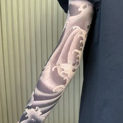 🔥Nowy trend ❤️‍🔥 Ultracienkie rękawy przeciwsłoneczne z wzorem tatuażu