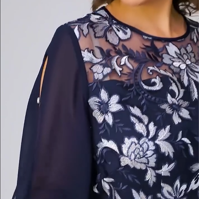 ✨Damska sukienka midi z siateczki z nadrukiem kwiatowym