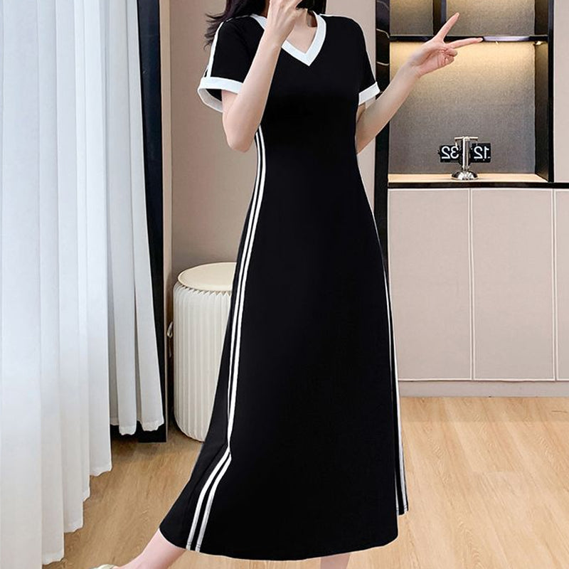 【M-4XL】👗Sukienka damska na co dzień i w prostym stylu z dekoltem w serek