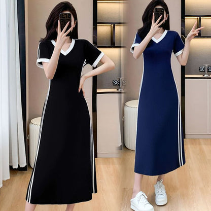 【M-4XL】👗Sukienka damska na co dzień i w prostym stylu z dekoltem w serek