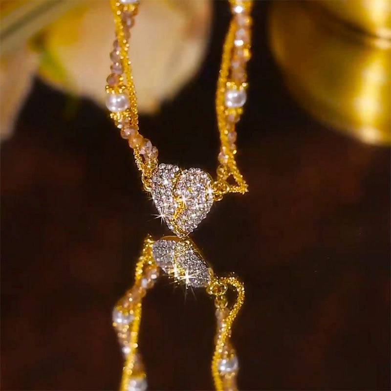 ⏳Oferta specjalna ograniczona czasowo⏰Pasujące naszyjniki z zawieszką w kształcie serca z magnesem💖