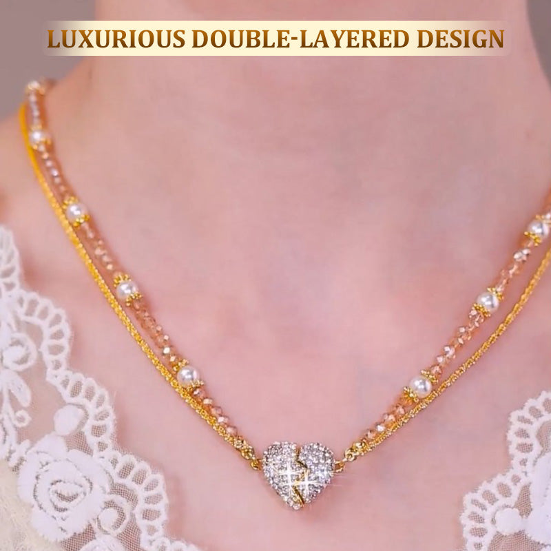 ⏳Oferta specjalna ograniczona czasowo⏰Pasujące naszyjniki z zawieszką w kształcie serca z magnesem💖