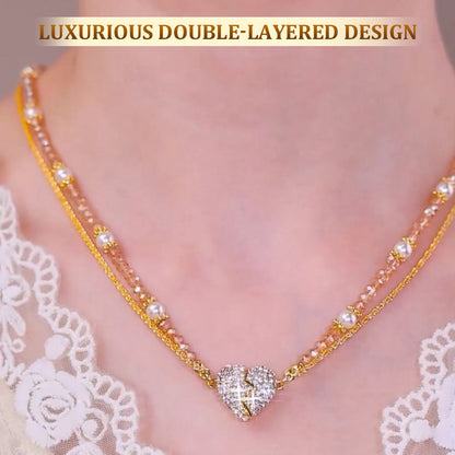 ⏳Oferta specjalna ograniczona czasowo⏰Pasujące naszyjniki z zawieszką w kształcie serca z magnesem💖