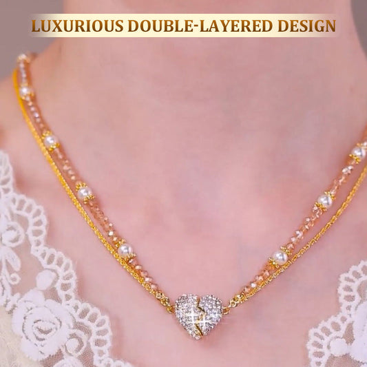 ⏳Oferta specjalna ograniczona czasowo⏰Pasujące naszyjniki z zawieszką w kształcie serca z magnesem💖