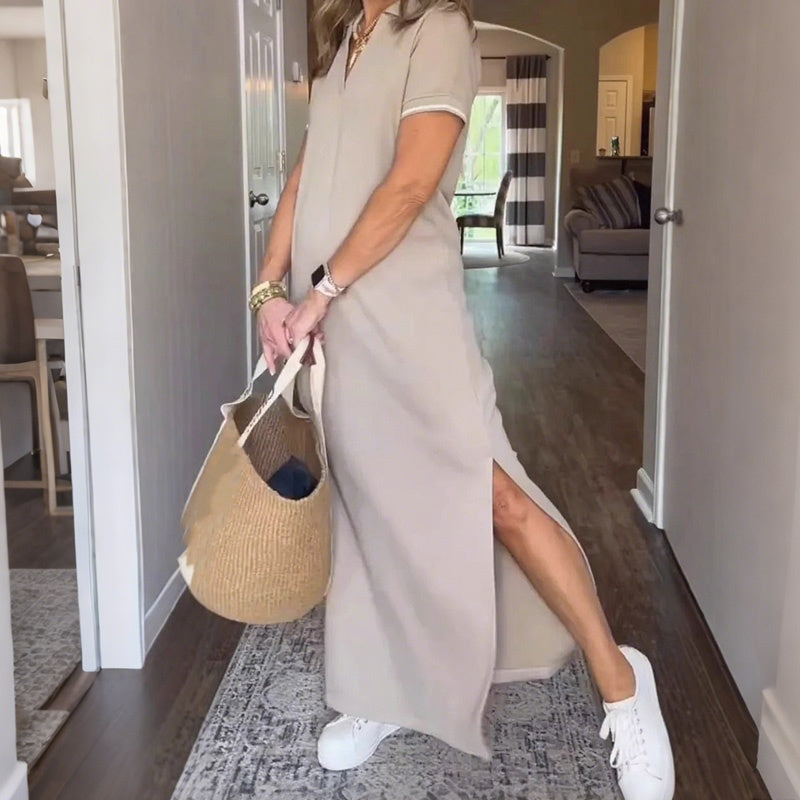 Spódnica damska maxi z rozcięciem na boku