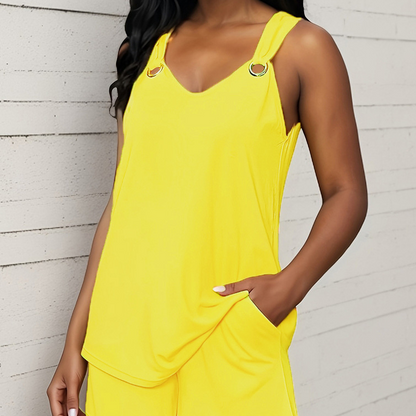 Komplet 2-częściowy - top bez rękawów i spodenki