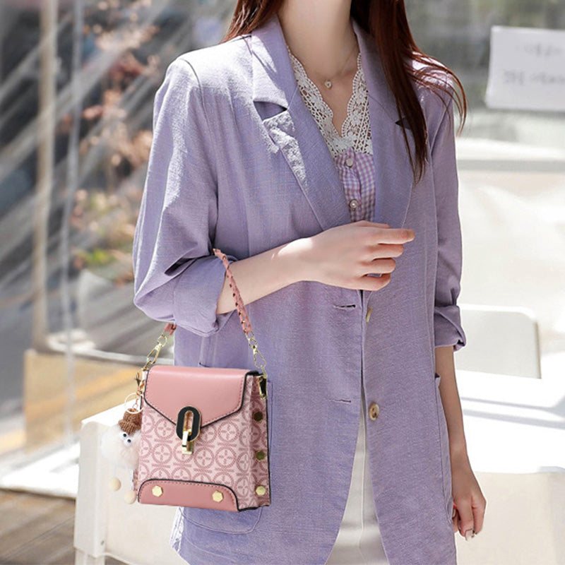 Damska modna skórzana torba crossbody