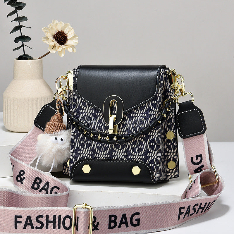 Damska modna skórzana torba crossbody