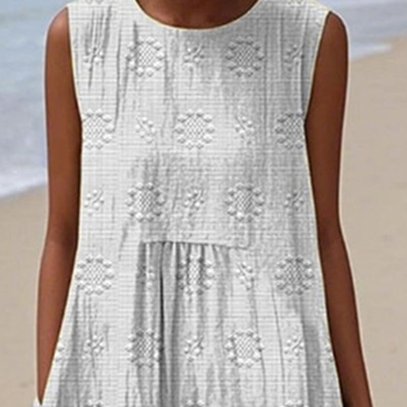 Damska sukienka bez rękawów na co dzień