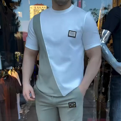 🔥 Trendy tego lata! 💁‍♀️ Męski zestaw składający się z topu i spodni na co dzień