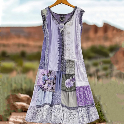 🔥 Sukienka bez rękawów w stylu vintage z nadrukiem kwiatowym dla kobiet 🍃👗