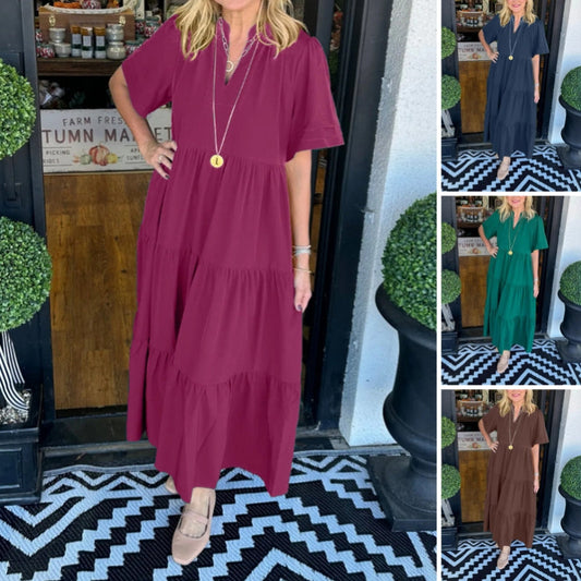 💐 Elegancka długa spódnica damska, bogata w warstwy, luźna i wygodna