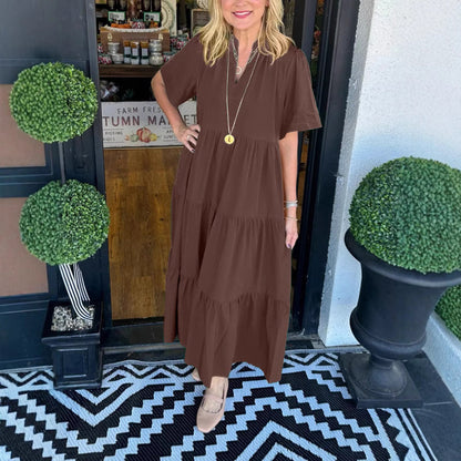 💐 Elegancka długa spódnica damska, bogata w warstwy, luźna i wygodna