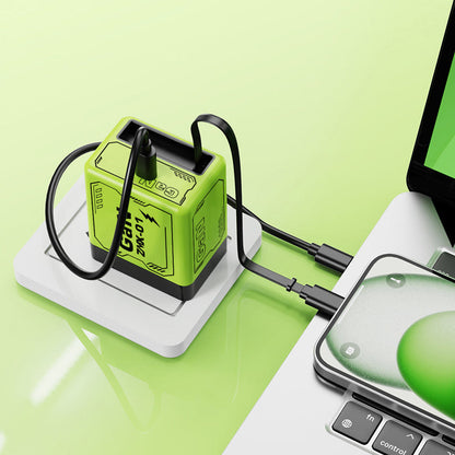 USB+TYPE C Szybka stacja ładująca z wysuwanym kablem – uniwersalne zastosowanie