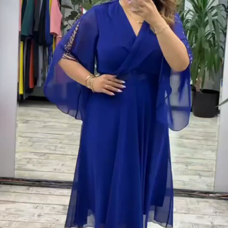 👗 Elegancka sukienka z dekoltem w serek dla kobiet